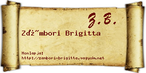 Zámbori Brigitta névjegykártya