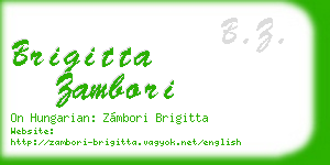 brigitta zambori business card